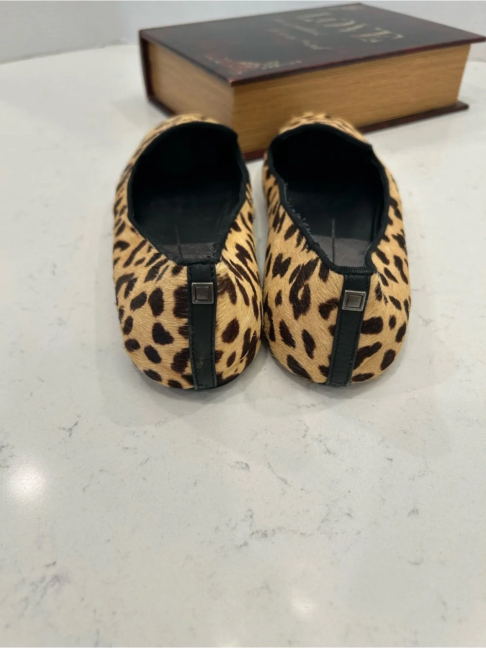Dolce Vita Leopard Print Slip-On Loafers in Tan and Black